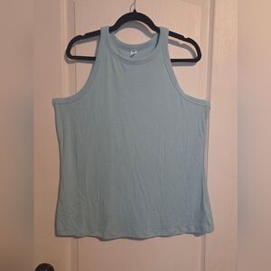 Old Navy Womens Sky Blue Ribbed Racerback Tank Top Size 2X NWOT